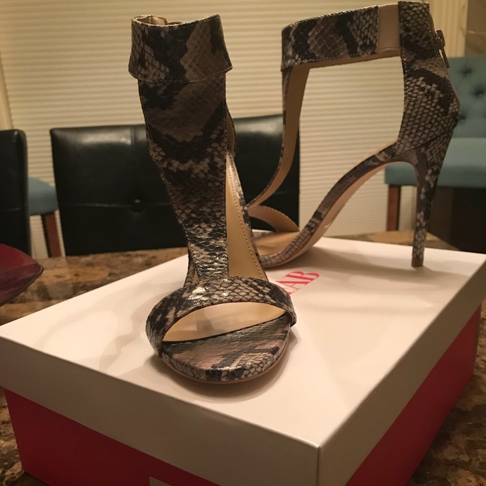 JustFab Snake Print Heels - Picture 2 of 5
